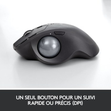 Trackball sans fil - droitier - capteur optique 440 dpi - 8 boutons - technologie Logitech Flow - compatible PC et MAC