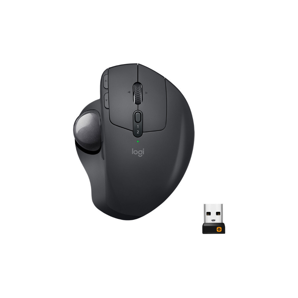 Trackball sans fil - droitier - capteur optique 440 dpi - 8 boutons - technologie Logitech Flow - compatible PC et MAC