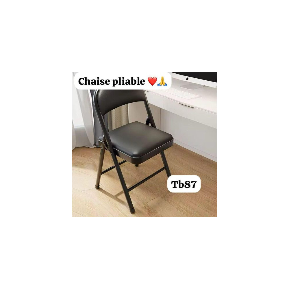 chaise en cuire pliable pour bureau, maison, jardin, restaurant, maison...