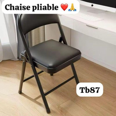 chaise en cuire pliable pour bureau, maison, jardin, restaurant, maison...