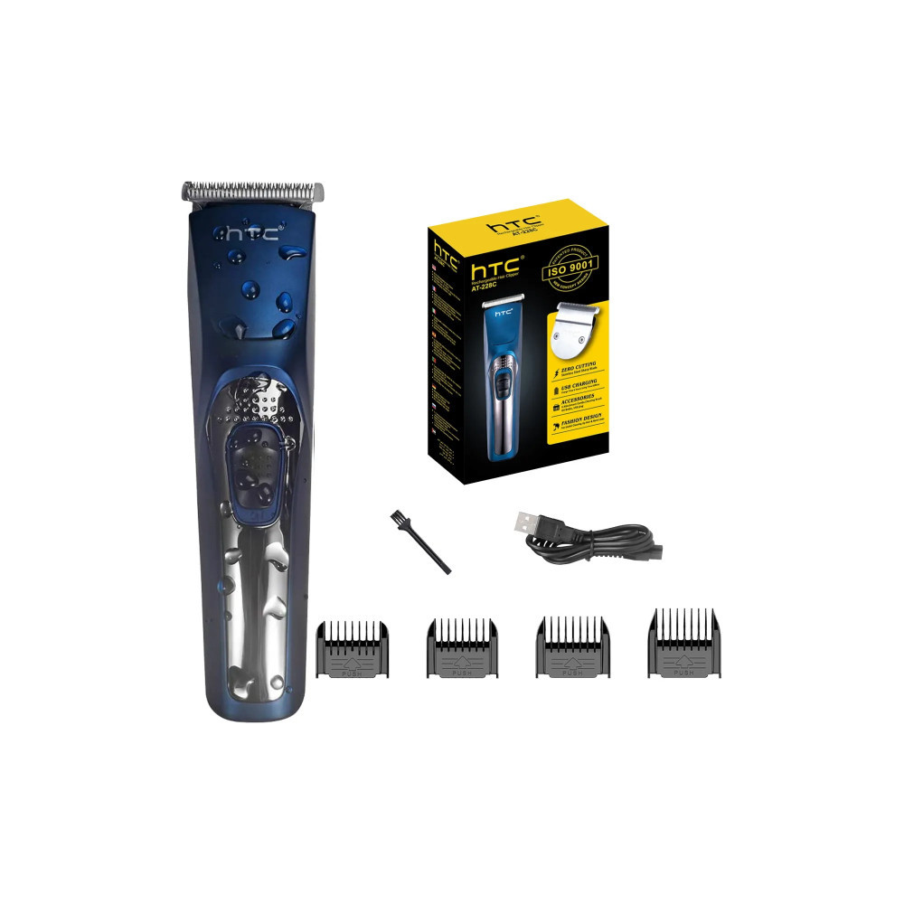 Tondeuse à cheveux électrique étanche pour hommes, kit de tondeuse à barbe, chargement USB