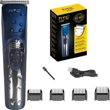 Tondeuse à cheveux électrique étanche pour hommes, kit de tondeuse à barbe, chargement USB