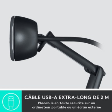 Webcam HD 720p - microphone omnidirectionnel avec réduction de bruit
