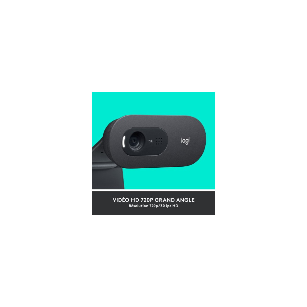 Webcam HD 720p - microphone omnidirectionnel avec réduction de bruit