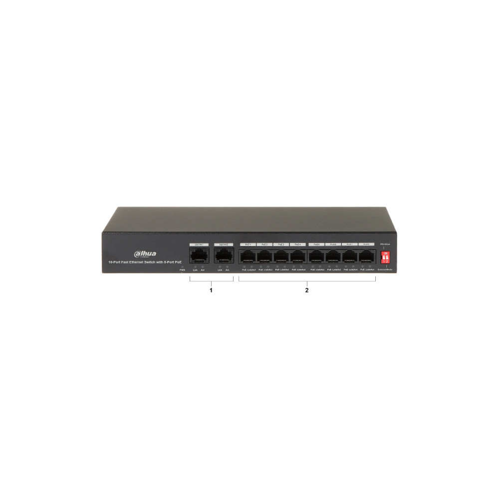Switch 10 Ports Fast Ethernet Avec 8 Ports PoE
