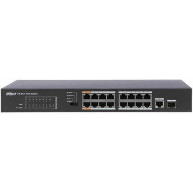 Switch 16 Port PoE FE PoE+ 1-Port Gigabit