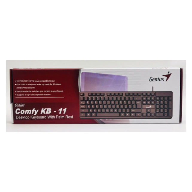 CLAVIER AVEC FIL (FILAIRE) AVEC REPOSE POIGNETS GENIUS COMFY KB-11