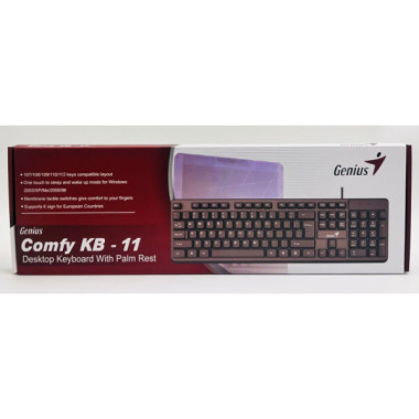 CLAVIER AVEC FIL (FILAIRE) AVEC REPOSE POIGNETS GENIUS COMFY KB-11