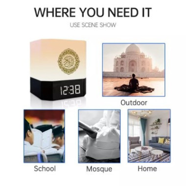 Lampe tactile Heure Quran Cube Haut-parleur QB303