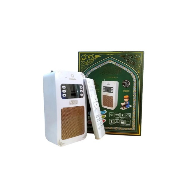 Haut-parleur coranique intelligent, avec 16 récitations et 16 traductions, télécommande/Bluetooth/connexion USB/contrôle de l'ap