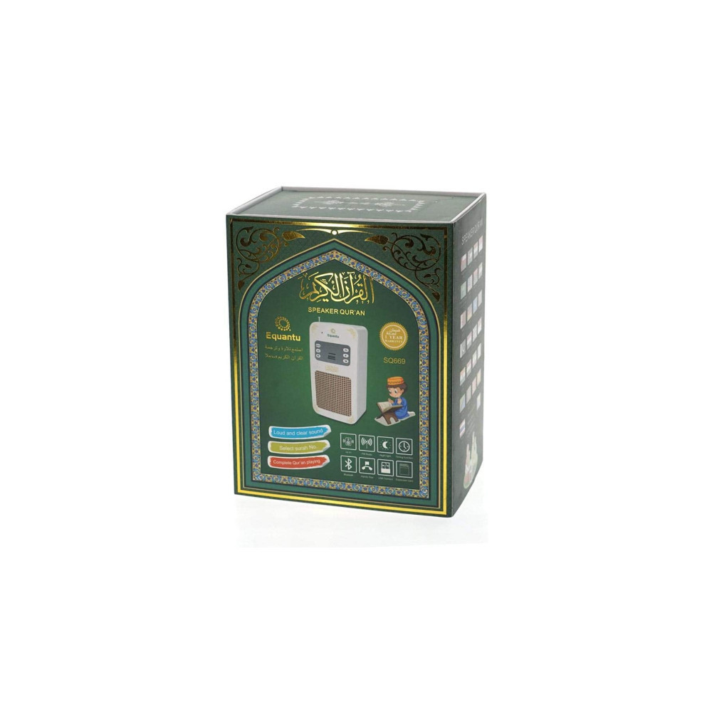 Haut-parleur coranique intelligent, avec 16 récitations et 16 traductions, télécommande/Bluetooth/connexion USB/contrôle de l'ap