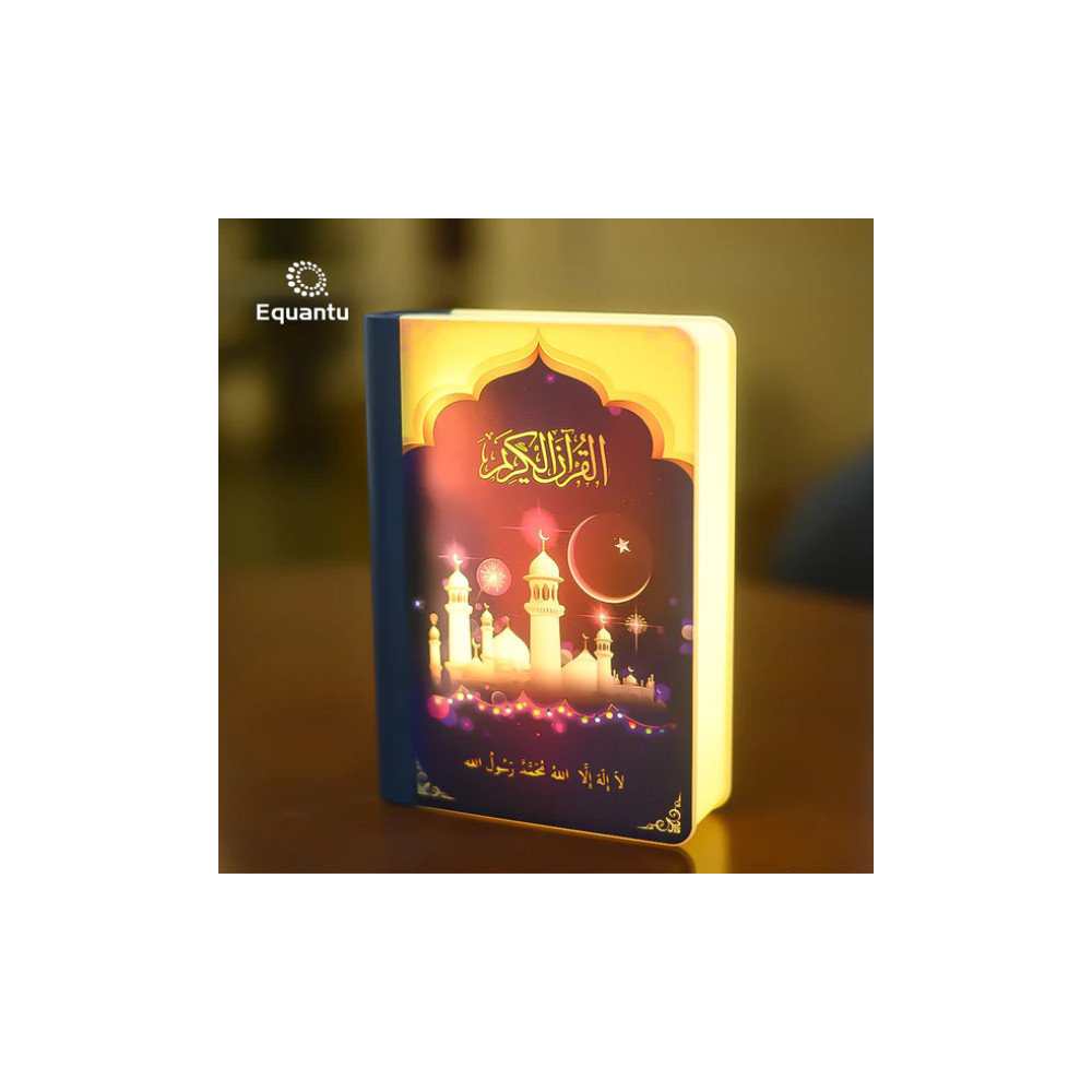 Livre et lampe Haut-parleur du Coran